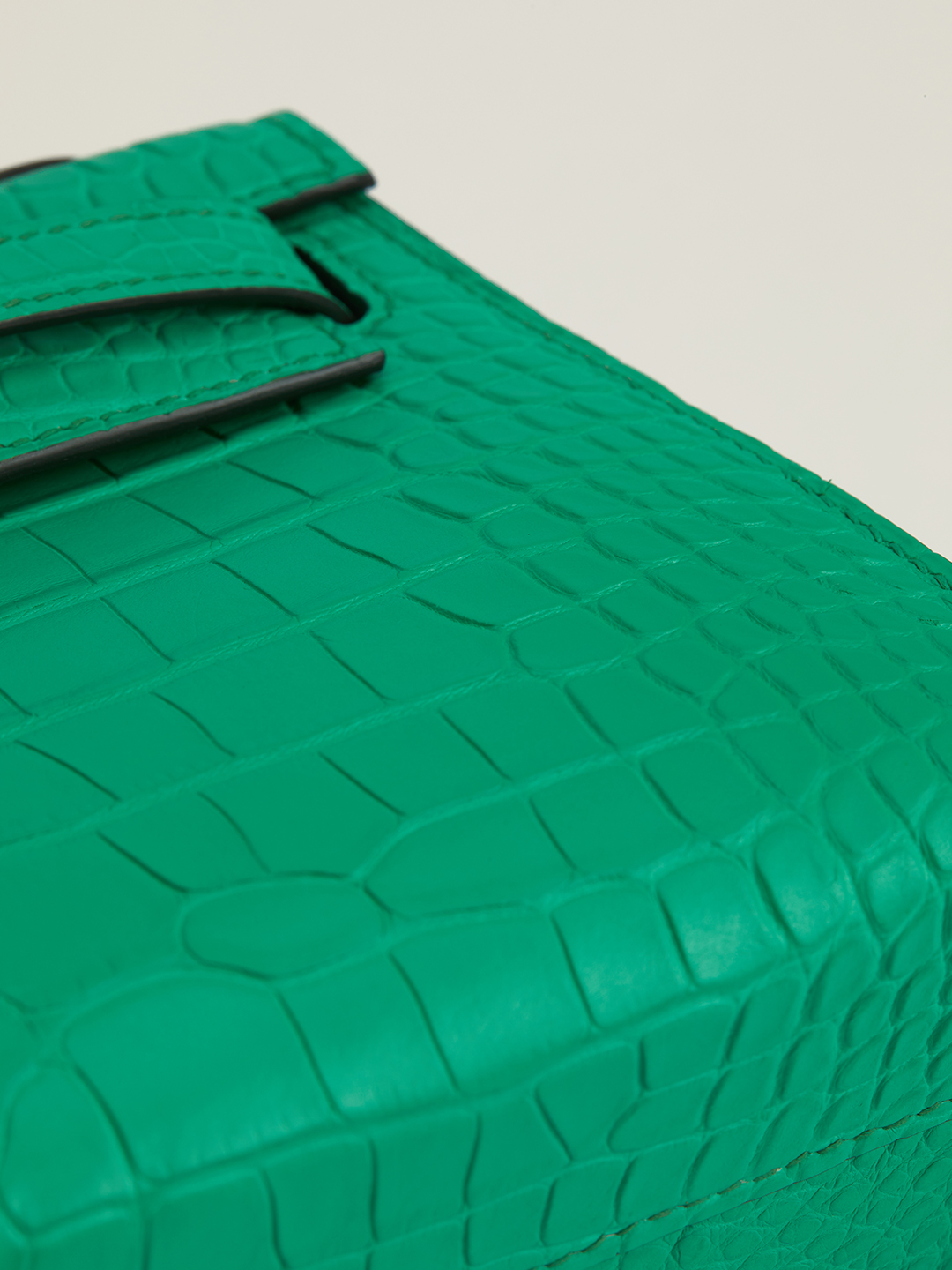 Hermes Kelly Mini II Bag 19CM In Vert Vertigo Matte Alligator Leather